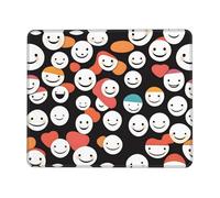 PHAYAH Gradient Smile Pattern Mouse Pad with Anti-Fray Stitching with Non-Slip Rubber Base, Gaming Mouse Mat for Laptop, Office & Home 7 X 8.6 in