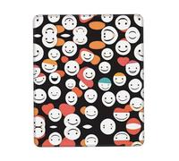 PHAYAH Gradient Smile Pattern Mouse Pad with Anti-Fray Stitching with Non-Slip Rubber Base, Gaming Mouse Mat for Laptop, Office & Home 10 X 12 Inch