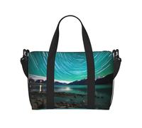 Phayah Green Aurora Borealis Crossbody Travel Bag Overnighter Duffel Bags Carry On Size Ideal For School Or Overnight Travel Bag