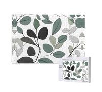 Phayah Green Eucalyptus Leaves Pattern Puzzle Unique Jigsaw Wall Art Picture for Home Decoration 1000 Pcs