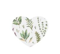 Phayah Green Flower Herb Sage Leaves And Branches Pattern Lavender Scent Car Air Freshener Heart Shape Card Hanging Hanging Scented Card 6 Pcs For Cars Closet Drawer Eliminate
