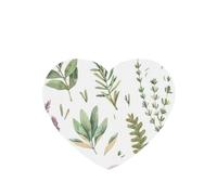 Phayah Green Flower Herb Sage Leaves And Branches Pattern Lavender Scent Car Air Freshener Heart Shape Card Hanging Hanging Scented Card 4 Pcs For Cars Closet Drawer Eliminate