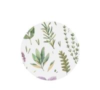 Phayah Green Flower Herb Sage Leaves And Branches Pattern Lavender Scent Car Air Freshener Round Shape Card Hanging Hanging Scented Card 4 Pcs For Cars Closet Drawer Eliminate