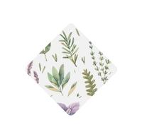 Phayah Green Flower Herb Sage Leaves And Branches Pattern Lavender Scent Car Air Freshener Square Card Hanging Hanging Scented Card 4 Pcs For Cars Closet Drawer Eliminate