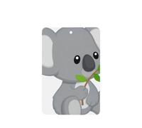 Phayah Green Leaf Koala Pattern Lavender Scent Car Air Freshener Rectangle Card Hanging Hanging Scented Card 6 Pcs For Cars Closet Drawer Eliminate