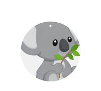 Phayah Green Leaf Koala Pattern Lavender Scent Car Air Freshener Round Shape Card Hanging Hanging Scented Card 4 Pcs For Cars Closet Drawer Eliminate