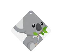 Phayah Green Leaf Koala Pattern Lavender Scent Car Air Freshener Square Card Hanging Hanging Scented Card 6 Pcs For Cars Closet Drawer Eliminate