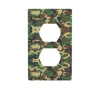 Phayah Green Military Camo Pattern Wall Plateoutlet Cover, Decorative Wall Plate Size 4.5x2.76 Inches for Residential and Commercial Areas