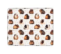 Phayah Guinea Pigs Pattern Mouse Pad Waterproof Surface & Non-Slip Rubber Base with Stitched Edges Gaming Mouse Mat for Laptop 7 X 8.6 in