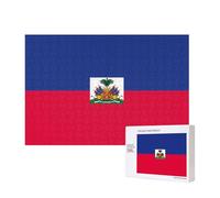 Phayah Haitian Flag Puzzles 300 Piece for Jigsaw Puzzle Wooden Puzzle for Family Friend Home Decor Wall Art 15.7 X 11in
