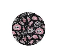 Phayah Halloween Pumpkin Cat Pattern Lavender Scent Car Air Freshener Round Shape Card Hanging Hanging Scented Card 4 Pcs For Cars Closet Drawer Eliminate