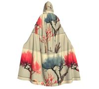 PHAYAH Halloween Witch Witchcraft Robe Cape Christmas Hoodedie | Arid-Loving Pattern Cloak Cosplay Masquerade Party Dress Gift Costume Dance Comic Convention