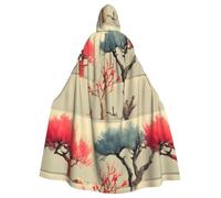 PHAYAH Halloween Witch Witchcraft Robe Cape Christmas Hoodedie | Arid-Loving Pattern Cloak Cosplay Masquerade Party Dress Gift Costume Dance Comic Convention