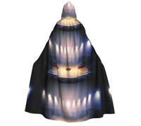 PHAYAH Halloween Witch Witchcraft Robe Cape Christmas Hoodedie | Basketball Arena Pattern Cloak Cosplay Masquerade Party Dress Gift Costume Dance Comic Convention