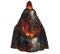 PHAYAH Halloween Witch Witchcraft Robe Cape Christmas Hoodedie | Battle Monster Pattern Cloak Cosplay Masquerade Party Dress Gift Costume Dance Comic Convention