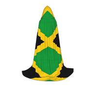 PHAYAH Halloween Witch Witchcraft Robe Cape Christmas Hoodedie | Jamaica Flag Pattern Cloak Cosplay Masquerade Party Dress Gift Costume Dance Comic Convention