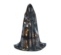 PHAYAH Halloween Witch Witchcraft Robe Cape Christmas Hoodedie | Mirror Misalignment Pattern Cloak Cosplay Masquerade Party Dress Gift Costume Dance Comic Convention