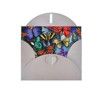 PHAYAH Hand Drawn Color Butterfly Pattern Blank Greeting Cards With Envelopes 4" X 6" Thank You Cards For Christmas Holiday Birthday Graduation Anniversary Gray