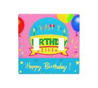 Phayah Happy Birthday Balloon Pattern Decorative Wall Plate Covers Receptacle Double Toggle Outlet Light Switch Cover 4.5 In X 4.5 In