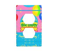 Phayah Happy Birthday Balloon Patterndecorative Outlet Covers Receptacle Duplex Light Switch Plate Single Dual Plug Covers