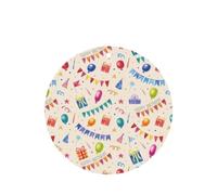 Phayah Happy Birthday Pattern Lavender Scent Car Air Freshener Round Shape Card Hanging Hanging Scented Card 6 Pcs For Cars Closet Drawer Eliminate