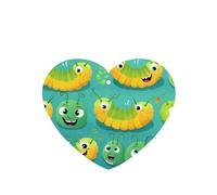 Phayah Happy Caterpillar Pattern Lavender Scent Car Air Freshener Heart Shape Card Hanging Hanging Scented Card 4 Pcs For Cars Closet Shoe