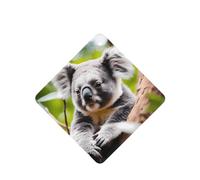 Phayah Happy Cute Koala Pattern Lavender Scent Car Air Freshener Square Card Hanging Hanging Scented Card 4 Pcs For Cars Closet Drawer