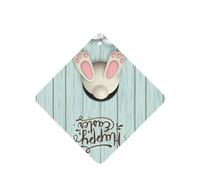 Phayah Happy Easter Eggs Bunny Tail Pattern Lavender Scent Car Air Freshener Square Card Hanging Hanging Scented Card 6 Pcs For Cars Closet Drawer Eliminate