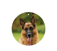 Phayah Happy German Shepherd Pattern Lavender Scent Car Air Freshener Round Shape Card Hanging Hanging Scented Card 6 Pcs For Cars Closet Drawer Eliminate