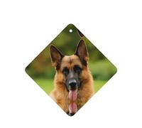 Phayah Happy German Shepherd Pattern Lavender Scent Car Air Freshener Square Card Hanging Hanging Scented Card 6 Pcs For Cars Closet Drawer Eliminate