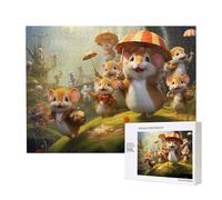 Phayah Happy Mouse Paradise Puzzles 500 Piece For Jigsaw Puzzle Wooden Puzzle For Family Friend Home Decor Wall Art 20.4 X 15 In