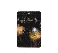 Phayah Happy New Year Pattern Lavender Scent Car Air Freshener Rectangle Card Hanging Hanging Scented Card 6 Pcs For Cars Closet Drawer Eliminate
