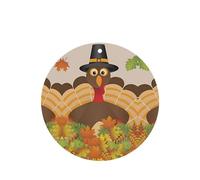 Phayah Happy Thanksgiving Decor Turkey With Maple Leaves Pattern Lavender Scent Car Air Freshener Round Shape Card Hanging Hanging Scented Card 6 Pcs For Cars Closet Drawer Eliminate