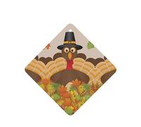 Phayah Happy Thanksgiving Decor Turkey With Maple Leaves Pattern Lavender Scent Car Air Freshener Square Card Hanging Hanging Scented Card 6 Pcs For Cars Closet Drawer Eliminate