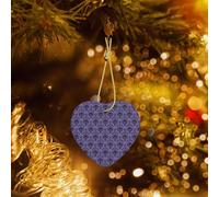 Phayah Haunted Mansion Pattern Hristmas Ceramic Heart Pendant Christmas Tree Ornaments Homefor Gatherings Decoration
