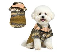 Phayah Hawaiian Dog Shirt Lightweight Breathable Summer T-Shirt S | Africa Grassland Zebra Prints Fun Beach Outfit For Small, Medium, And Large Dogs, Perfect For Hot Days