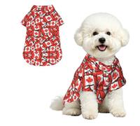 Phayah Hawaiian Dog Shirt Lightweight Breathable Summer T-Shirt S | Canadian Flag Prints Fun Beach Outfit For Small, Medium, And Large Dogs, Perfect For Hot Days