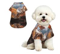 Phayah Hawaiian Dog Shirt Lightweight Breathable Summer T-Shirt S | Strange Beasts Prints Fun Beach Outfit For Small, Medium, And Large Dogs, Perfect For Hot Days