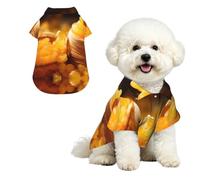 Phayah Hawaiian Shirts Summer Breathable Dog Pet Polo Tee T-Shirts S | Candy Man Print Lightweight Cool Dog Gie Shirts Beach Puppy Clothes For Small Medium Large