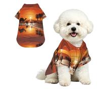 Phayah Hawaiian Shirts Summer Breathable Dog Pet Polo Tee T-Shirts Xl | Camels In The Evening Sun Print Lightweight Cool Dog Gie Shirts Beach Puppy Clothes For Small Medium Large