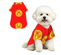 Phayah Hawaiian Shirts Summer Breathable Dog Pet Polo Tee T-Shirts Xl | Flag Of Kyrgyzstan Print Lightweight Cool Dog Gie Shirts Beach Puppy Clothes For Small Medium Large