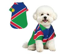 Phayah Hawaiian Shirts Summer Breathable Dog Pet Polo Tee T-Shirts Xl | Flag Of Namibia Print Lightweight Cool Dog Gie Shirts Beach Puppy Clothes For Small Medium Large
