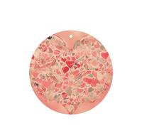 Phayah Heart Flowers Pattern Lavender Scent Car Air Freshener Round Shape Card Hanging Hanging Scented Card 4 Pcs For Cars Closet Drawer
