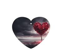 Phayah Heart Shape Car Air Fresheners Cards 4 Pcs A Tree Of Love Pattern Auto Aromatherapy Tablets Hanging Scented Card - Lavender Scent