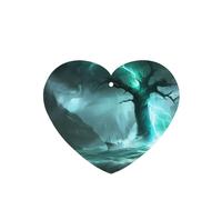 Phayah Heart Shape Car Air Fresheners Cards 4 Pcs Ancient Tree In The Storm Pattern Auto Aromatherapy Tablets Hanging Scented Card - Lavender Scent