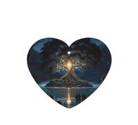 Phayah Heart Shape Car Air Fresheners Cards 4 Pcs Ancient Tree Of Wisdom Pattern Auto Aromatherapy Tablets Hanging Scented Card - Lavender Scent