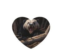 Phayah Heart Shape Car Air Fresheners Cards 4 Pcs Angry Panda Pattern Auto Aromatherapy Tablets Hanging Scented Card - Lavender Scent