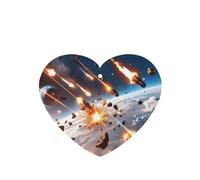 Phayah Heart Shape Car Air Fresheners Cards 4 Pcs Asteroid Impact Pattern Auto Aromatherapy Tablets Hanging Scented Card - Lavender Scent