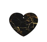 Phayah Heart Shape Car Air Fresheners Cards 4 Pcs Black And Gold Background Pattern Auto Aromatherapy Tablets Hanging Scented Card - Lavender Scent