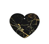 Phayah Heart Shape Car Air Fresheners Cards 4 Pcs Black Gold Marble Pattern Auto Aromatherapy Tablets Hanging Scented Card - Lavender Scent